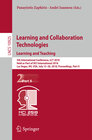 Buchcover Learning and Collaboration Technologies. Learning and Teaching