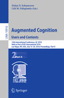 Buchcover Augmented Cognition: Users and Contexts