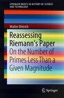 Buchcover Reassessing Riemann's Paper