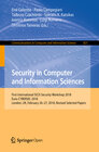 Buchcover Security in Computer and Information Sciences