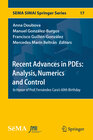 Buchcover Recent Advances in PDEs: Analysis, Numerics and Control