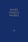 Buchcover MEW / Marx-Engels-Werke Band 39