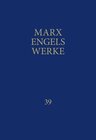 Buchcover MEW / Marx-Engels-Werke Band 39