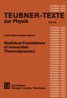 Buchcover Statistical Foundations of Irreversible Thermodynamics