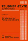 Buchcover Vorlesungen zur Komplexitätstheorie