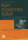 Buchcover Kein modernes Babel