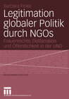 Buchcover Legitimation globaler Politik durch NGOs
