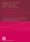 Buchcover Sozialer und politischer Wandel in Deutschland