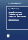 Buchcover Organisatorische Veränderung und Corporate Governance