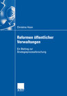 Buchcover Reformen öffentlicher Verwaltungen
