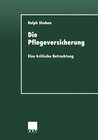 Buchcover Die Pflegeversicherung