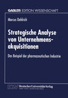 Buchcover Strategische Analyse von Unternehmensakquisitionen