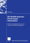 Buchcover Die Qualität deutscher Private-Equity-Unternehmen