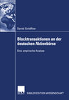 Buchcover Blocktransaktionen an der deutschen Aktienbörse