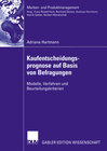 Buchcover Kaufentscheidungsprognose auf Basis von Befragungen