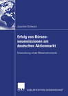 Buchcover Erfolg von Börsenneuemissionen am deutschen Aktienmarkt