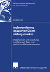 Buchcover Implementierung innovativer Dienstleistungsmarken