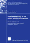 Buchcover Präferenzmessung in der Online Medien-Distribution