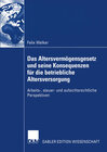 Buchcover Das Altersvermögensgesetz und seine Konsequenzen für die betriebliche Altersversorgung