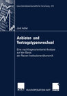 Buchcover Anbieter- und Vertragstypenwechsel