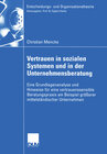 Buchcover Vertrauen in Sozialen Systemen und in der Unternehmensberatung