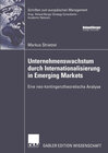 Buchcover Unternehmenswachstum durch Internationalisierung in Emerging Markets