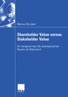 Buchcover Shareholder Value versus Stakeholder Value