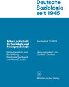 Buchcover Deutsche Soziologie Seit 1945