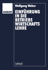 Buchcover Einführung in die Betriebswirtschaftslehre