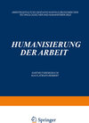Buchcover Humanisierung der Arbeit