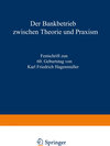 Buchcover Der Bankbetrieb zwischen Theorie und Praxis