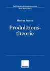 Buchcover Produktionstheorie