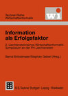 Buchcover Information als Erfolgsfaktor