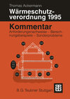 Buchcover Kommentar zur Wärmeschutzverordnung 1995