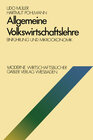 Buchcover Allgemeine Volkswirtschaftslehre