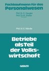 Buchcover Betriebe als Teil der Volkswirtschaft