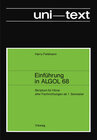 Buchcover Einführung in ALGOL 68