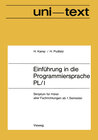 Buchcover Einführung in die Programmiersprache PL/I