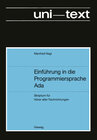 Buchcover Einführung in die Programmiersprache Ada
