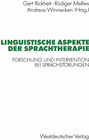 Buchcover Linguistische Aspekte der Sprachtherapie