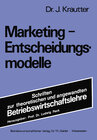 Buchcover Marketing-Entscheidungsmodelle