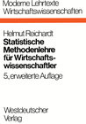 Buchcover Statistische Methodenlehre für Wirtschaftswissenschaftler