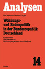 Buchcover Wohnungs- und Bodenpolitik in der Bundesrepublik Deutschland