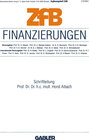 Buchcover Finanzierungen