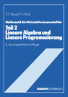 Buchcover Lineare Algebra und Lineare Programmierung