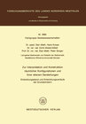 Buchcover Zur Interpretation und Konstruktion räumlicher Konfigurationen und ihrer ebenen Darstellungen Entwicklungsstand und Entw