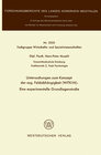 Buchcover Untersuchungen zum Konzept der sog. Feldabhängigkeit (WITKIN): Eine experimentelle Grundlagenstudie