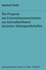 Buchcover Die Prognose des Unternehmens- wachstums aus Jahresabschlüssen deutscher Aktiengesellschaften
