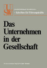 Buchcover Das Unternehmen in der Gesellschaft