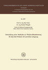 Buchcover Entwicklung einer Methode zur Walzkraftbestimmung für das Kalt-Walzen mit und ohne Längszug